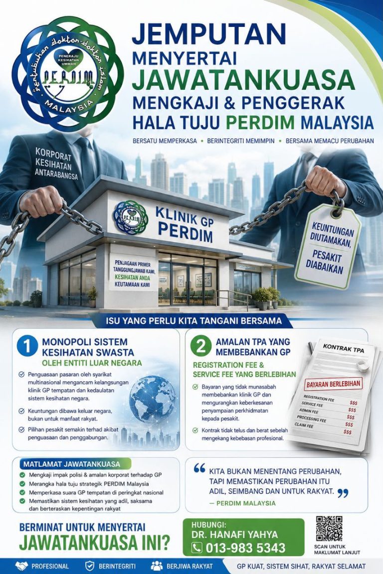 Jemputan Menyertai Jawatankuasa Mengkaji & Penggerak Hala Tuju PERDIM Malaysia